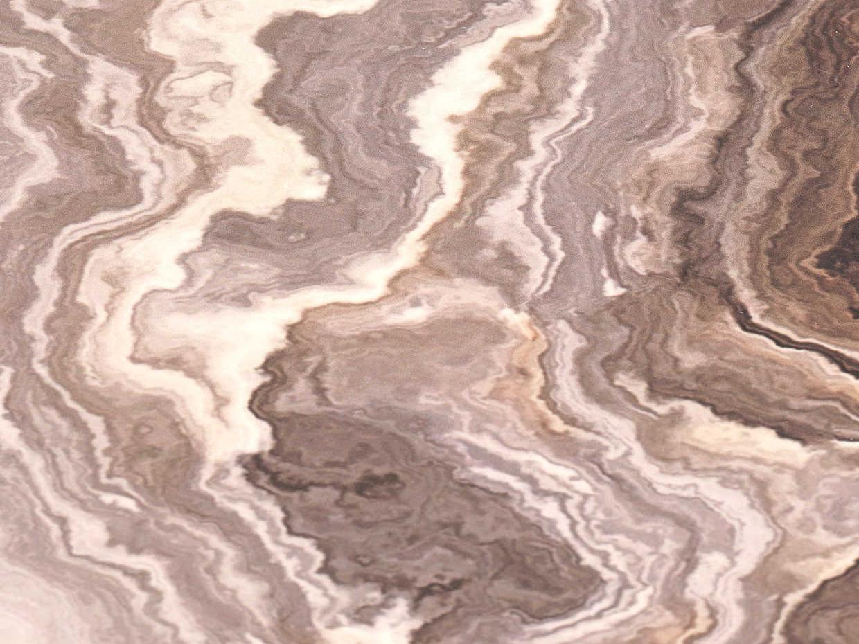 Michael Amini Lucca Round Faux Marble Nougat Cocktail Table