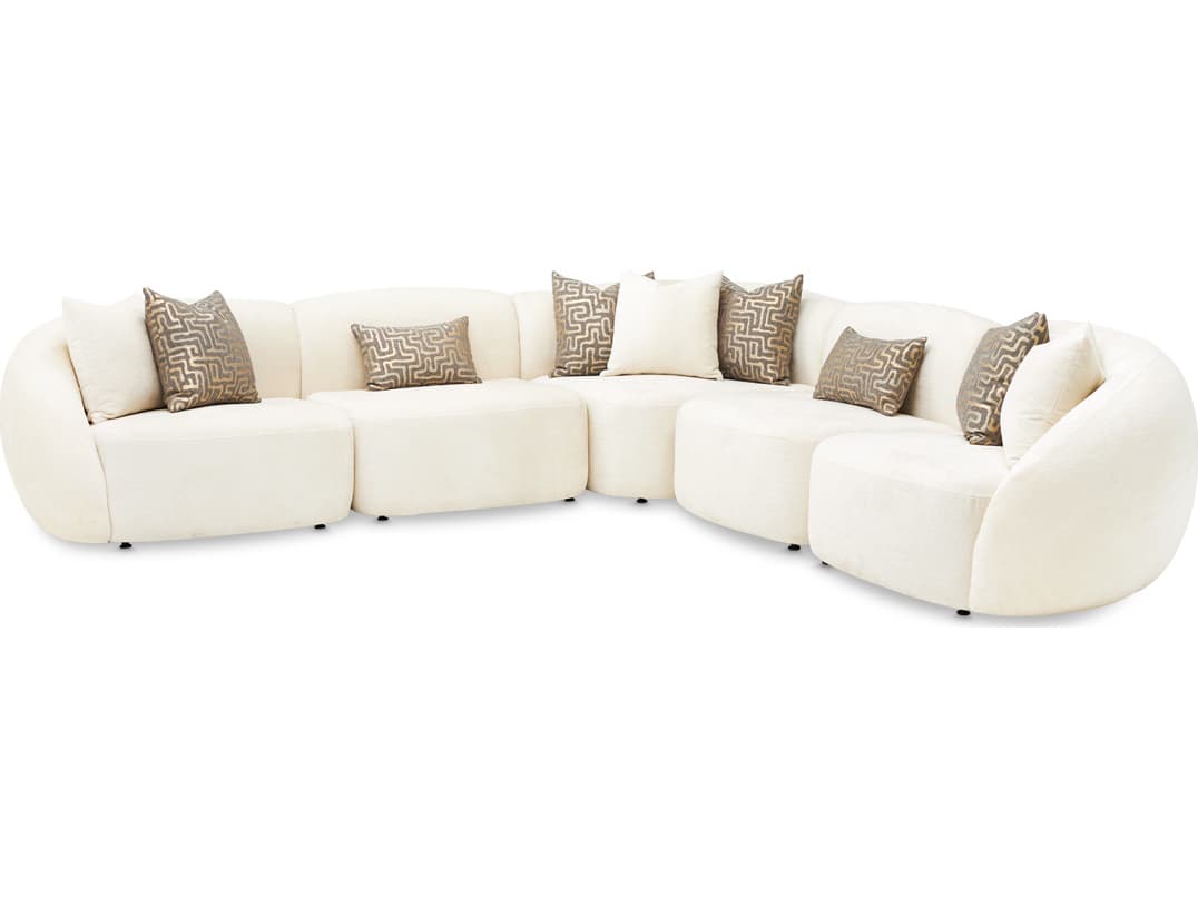 Michael Amini Le Montreaux White Upholstered Sectional Sofa