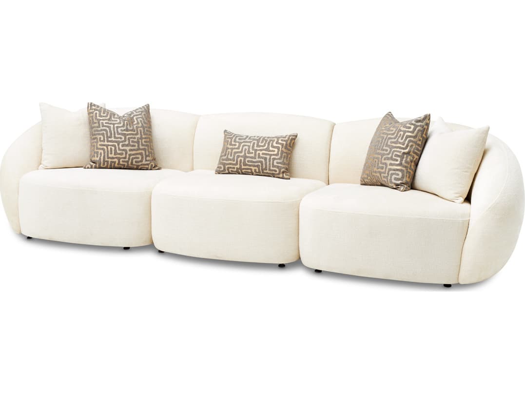 Michael Amini Le Montreaux White Upholstered Sectional Sofa
