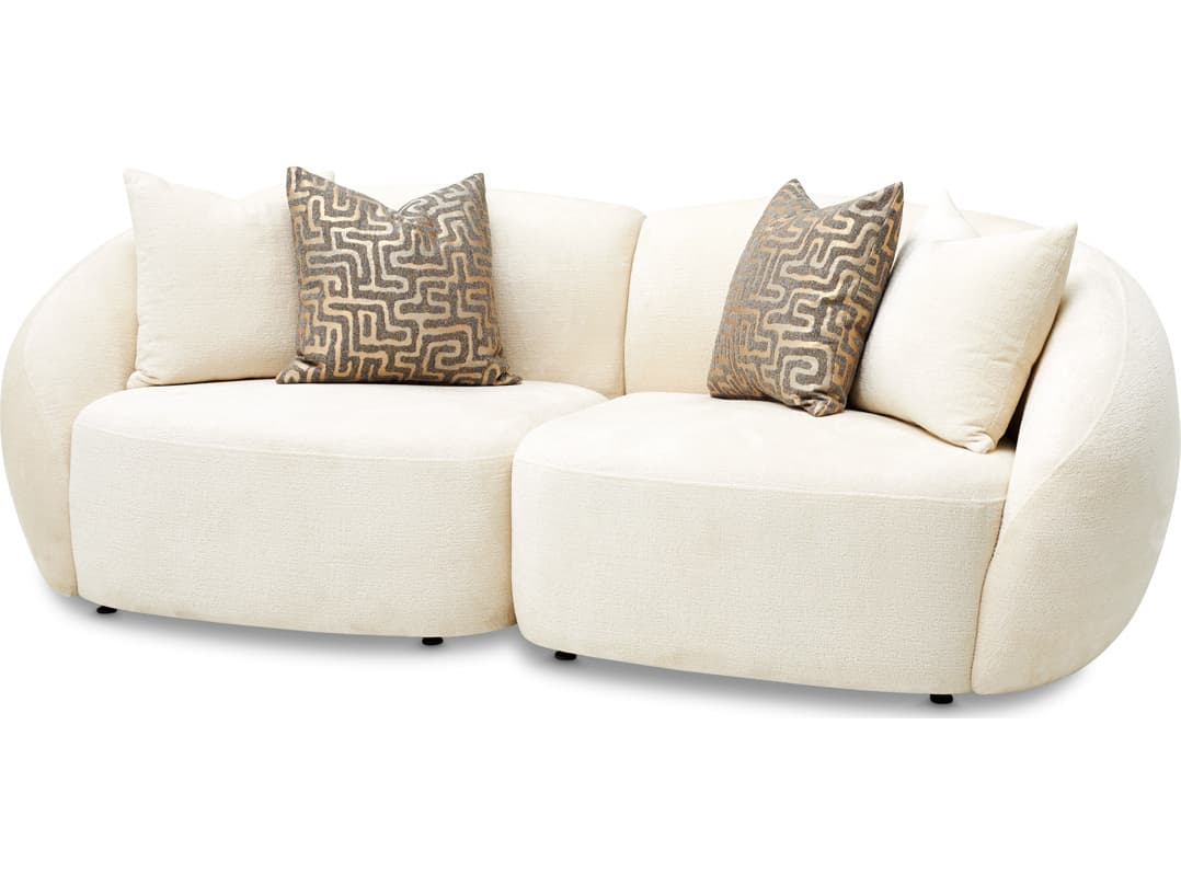 Michael Amini Le Montreaux White Upholstered Sectional Sofa