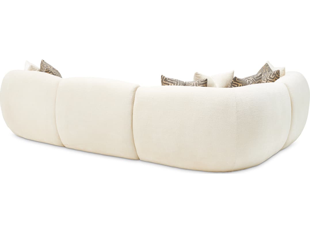 Michael Amini Le Montreaux White Upholstered Sectional Sofa