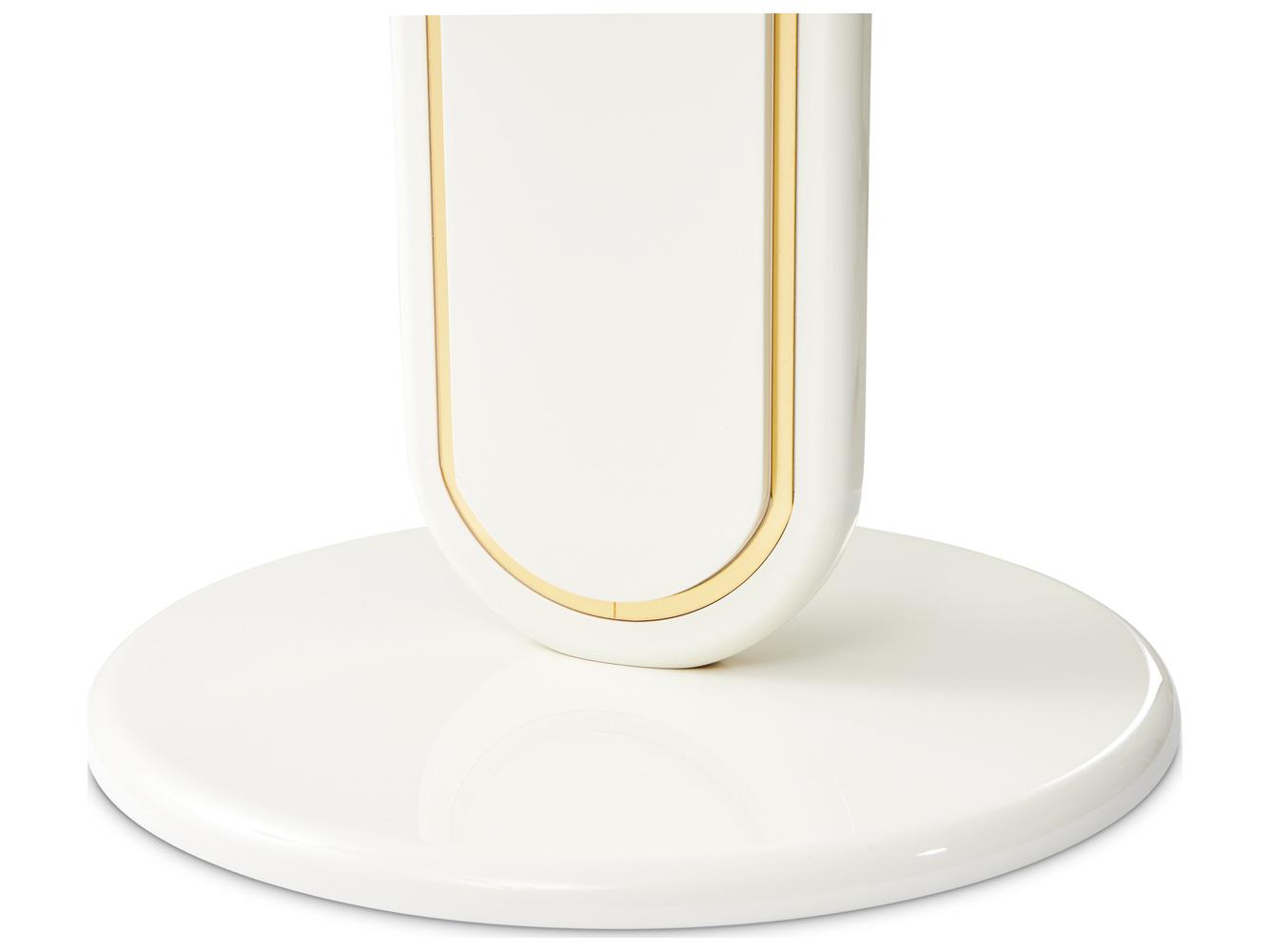 Michael Amini Sassani Round Wood End Table