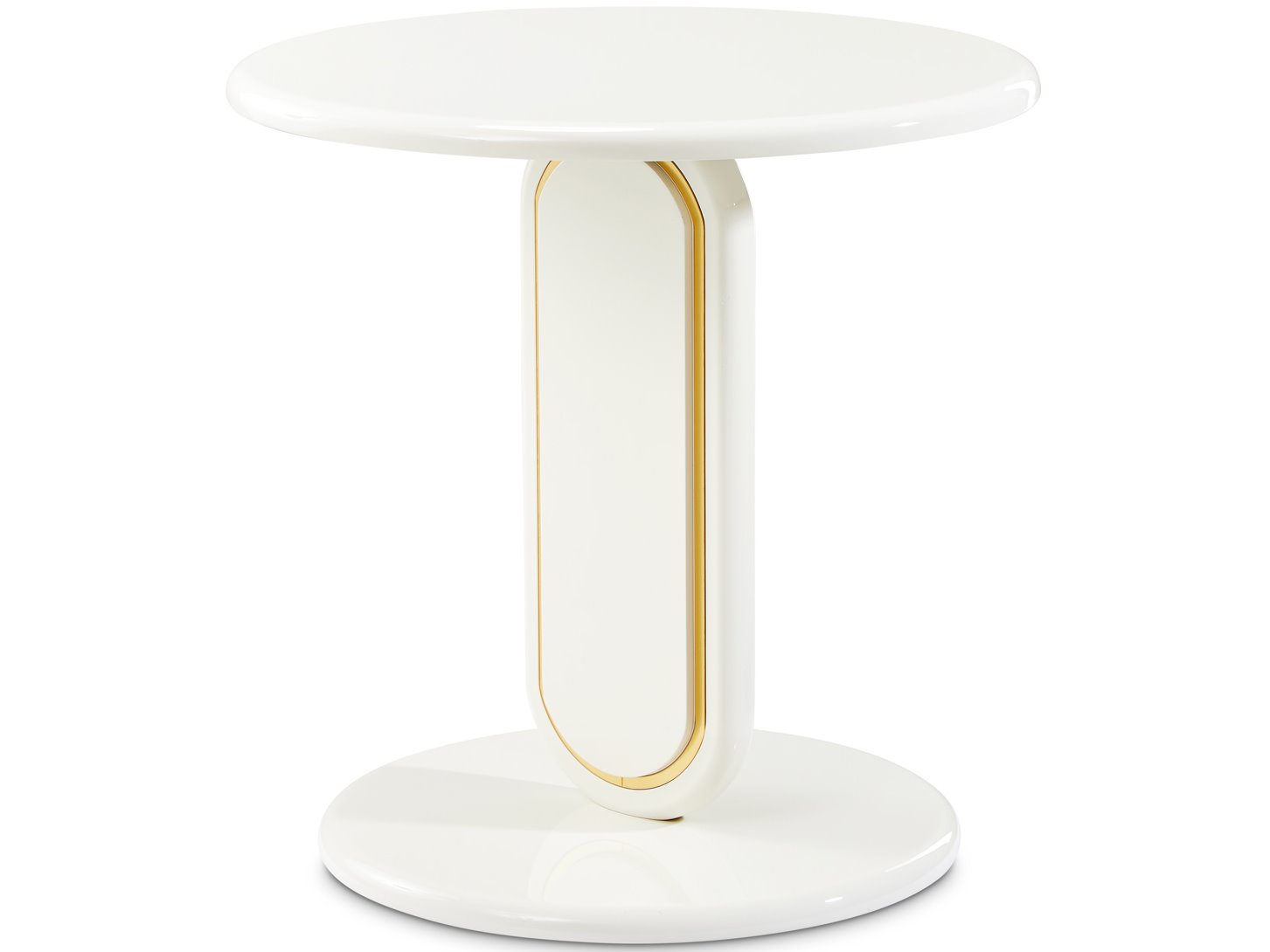 Michael Amini Sassani Round Wood End Table