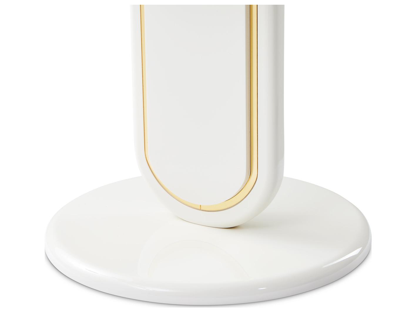 Michael Amini Sassani Round Wood End Table