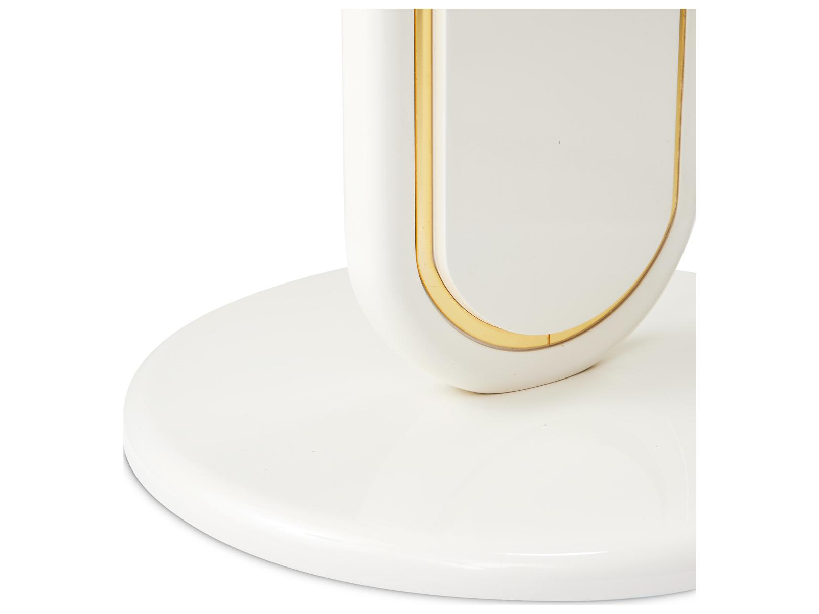 Michael Amini Sassani Round Wood End Table