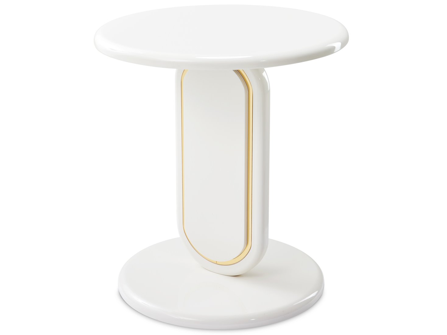 Michael Amini Sassani Round Wood End Table