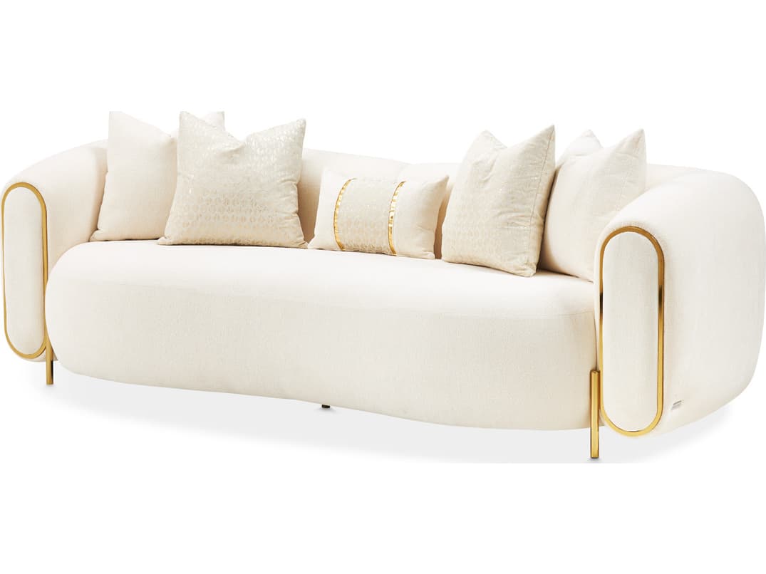 Michael Amini Sassani Gold Upholstered Sofa