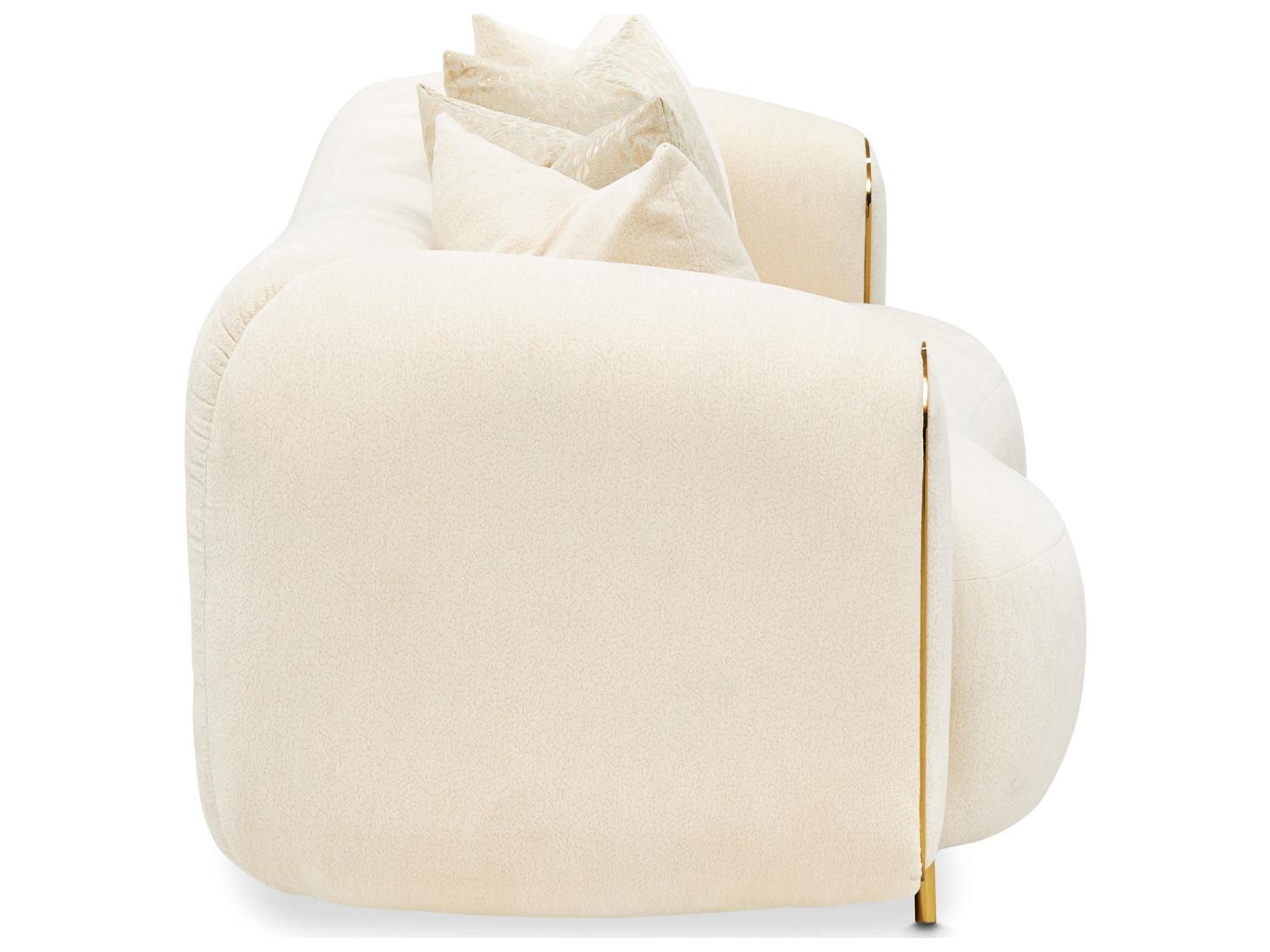 Michael Amini Sassani Gold Upholstered Loveseat