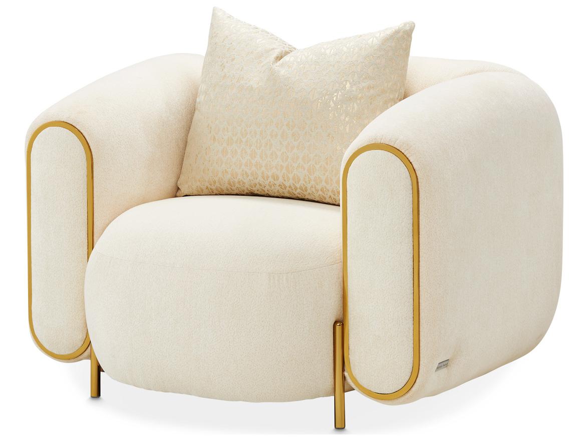 Michael Amini Sassani Gold Accent Chair