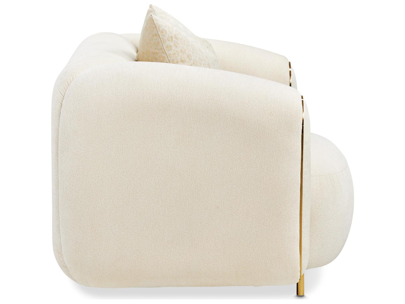 Michael Amini Sassani Gold Accent Chair