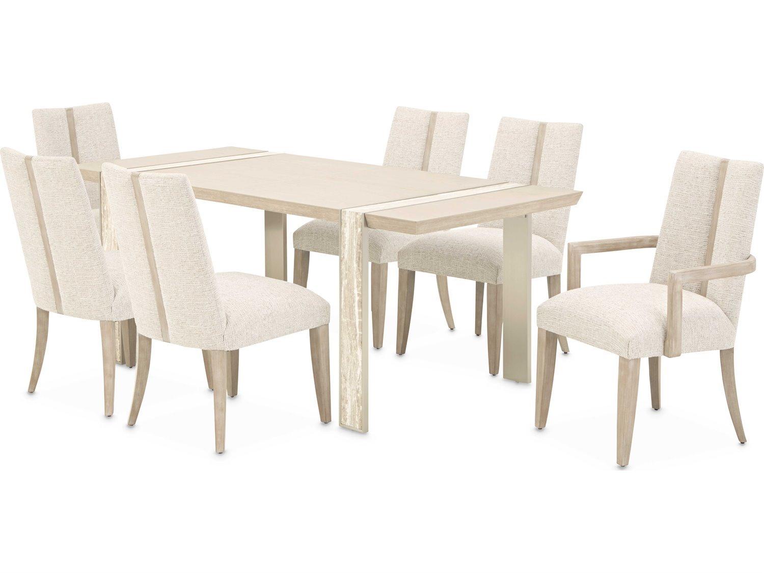 Michael Amini Lotus Bay Rubberwood Dining Room Set