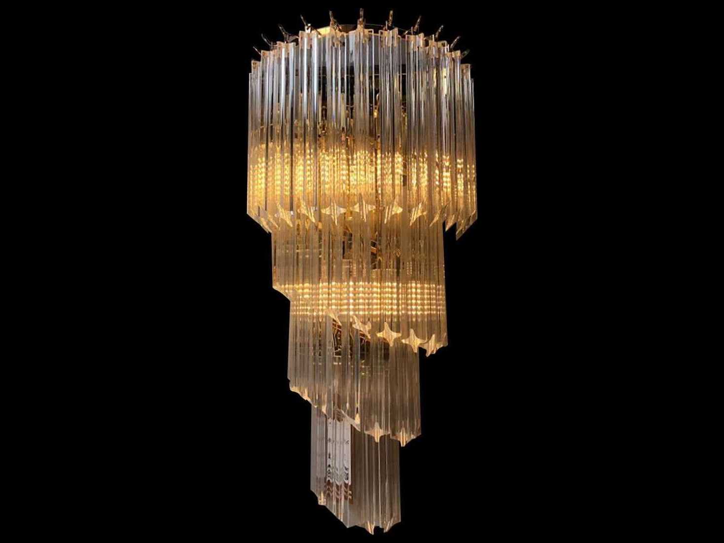 Michael Amini Spiral 5-Light Clear Glass Wall Sconce