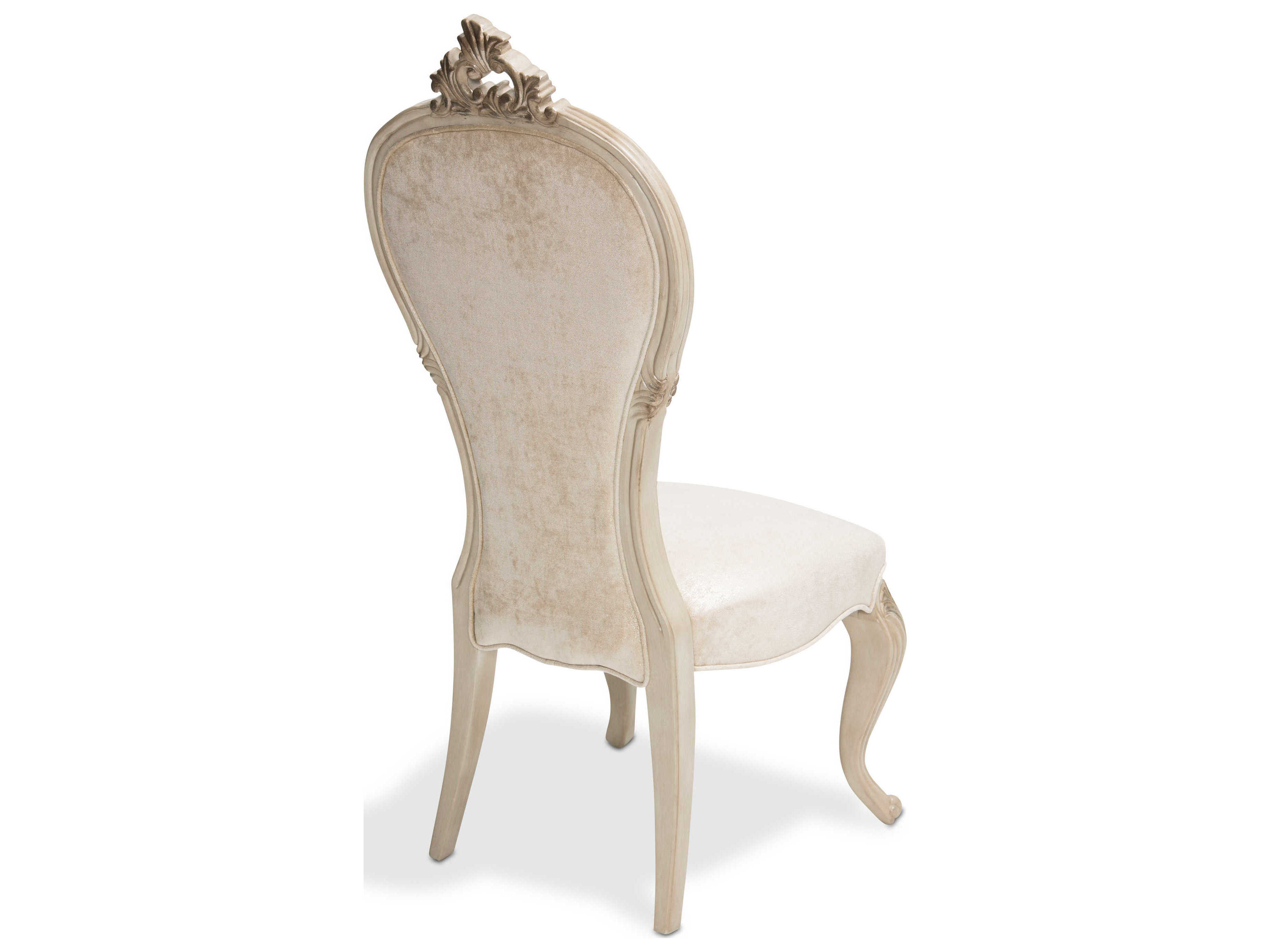 Michael Amini Platine De Royale White Upholstered Side Dining Chair