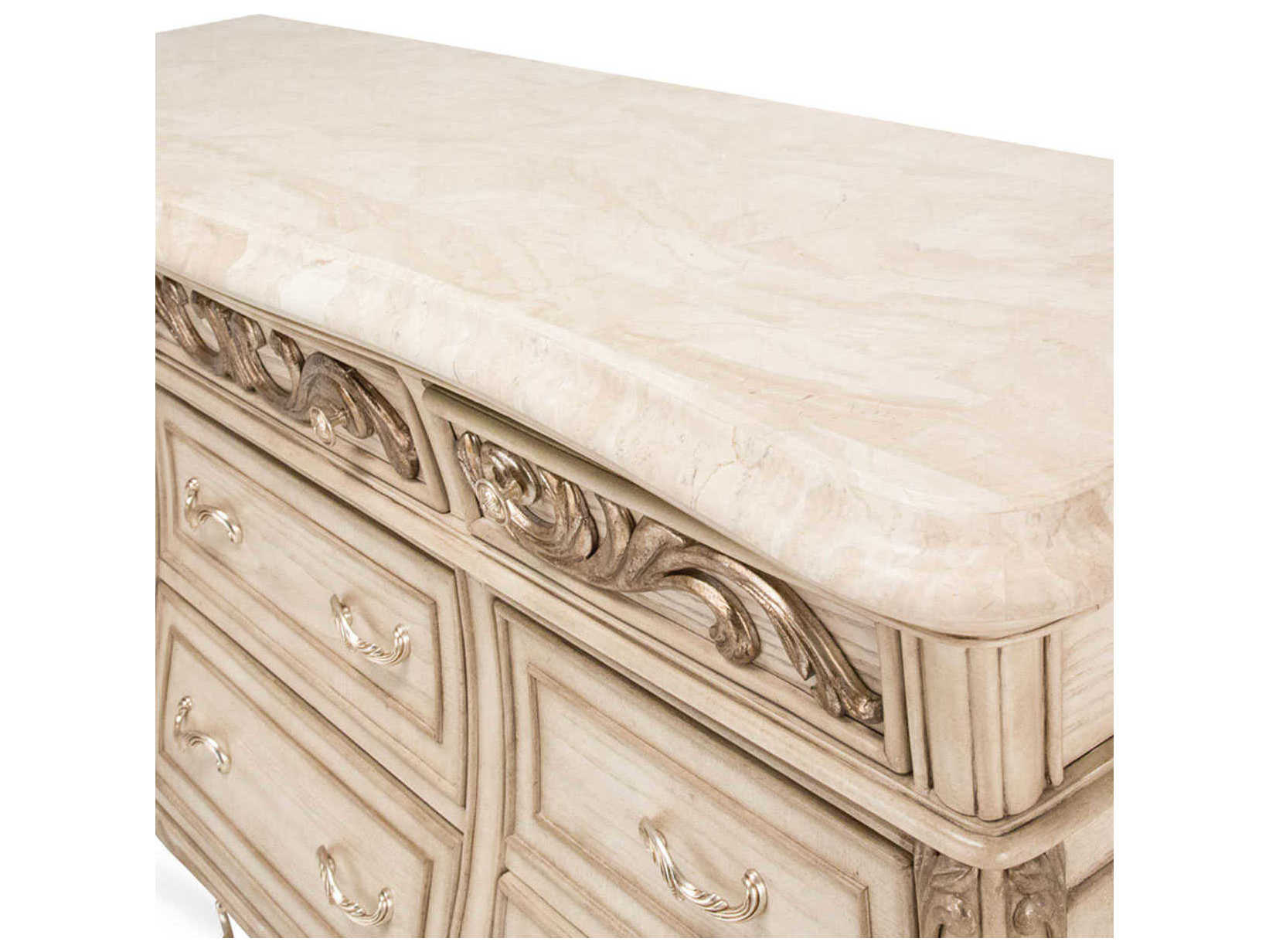 Michael Amini Platine De Royale 12-Drawers Beige Dresser