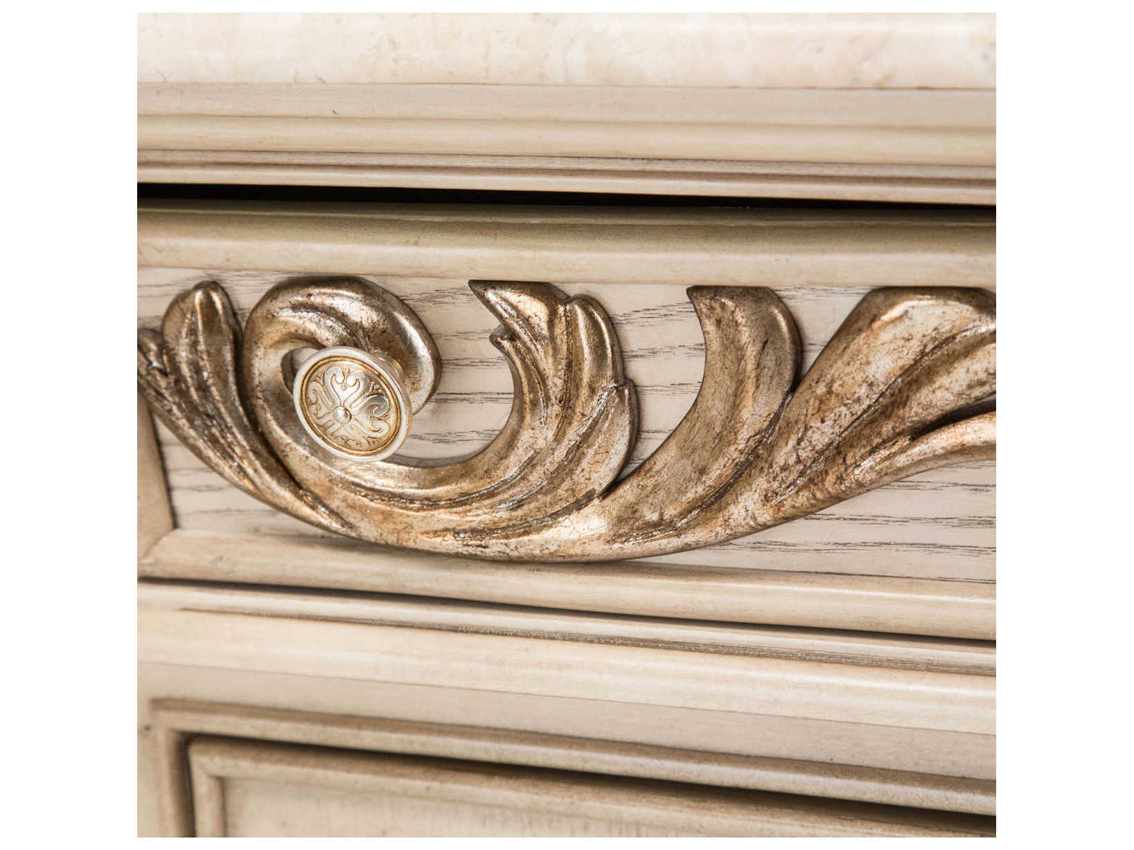 Michael Amini Platine De Royale 12-Drawers Beige Dresser