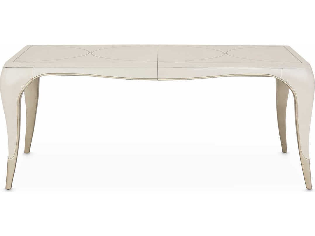 Michael Amini London Place Rectangular Wood Creamy Pearl Dining Table