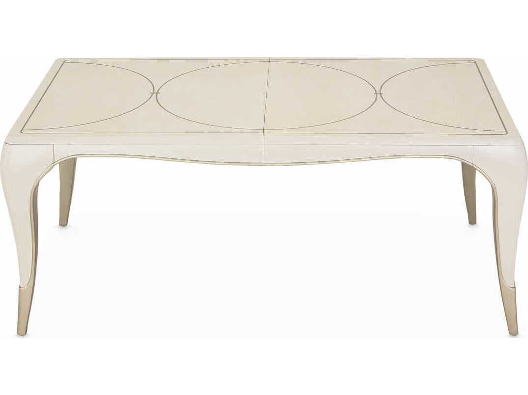 Michael Amini London Place Rectangular Wood Creamy Pearl Dining Table