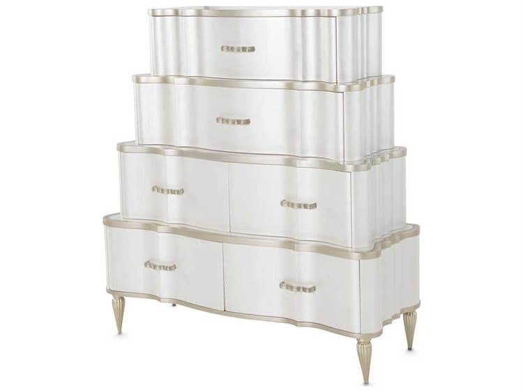 Luxecor Gilded White Poplar Wood Accent Chest