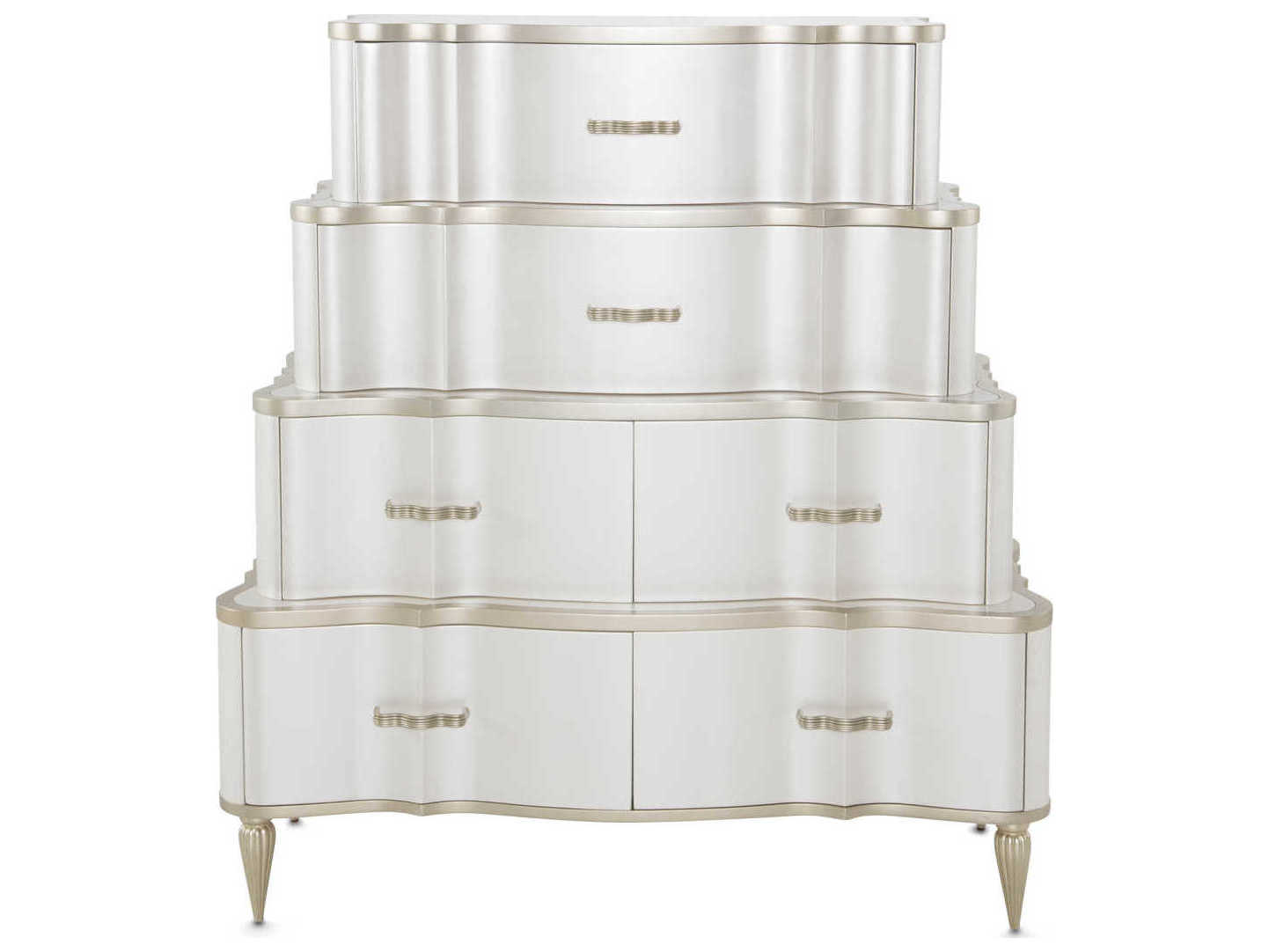 Luxecor Gilded White Poplar Wood Accent Chest