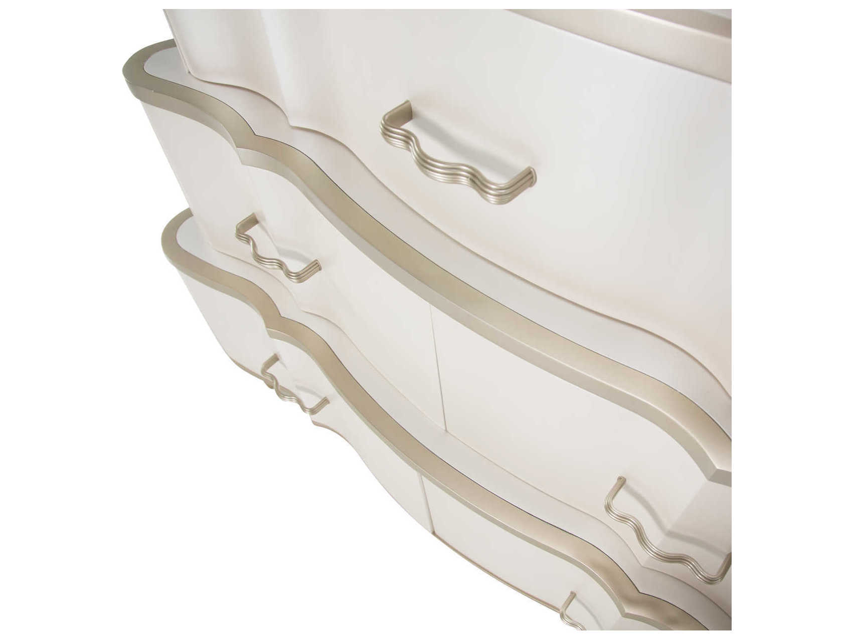 Luxecor Gilded White Poplar Wood Accent Chest