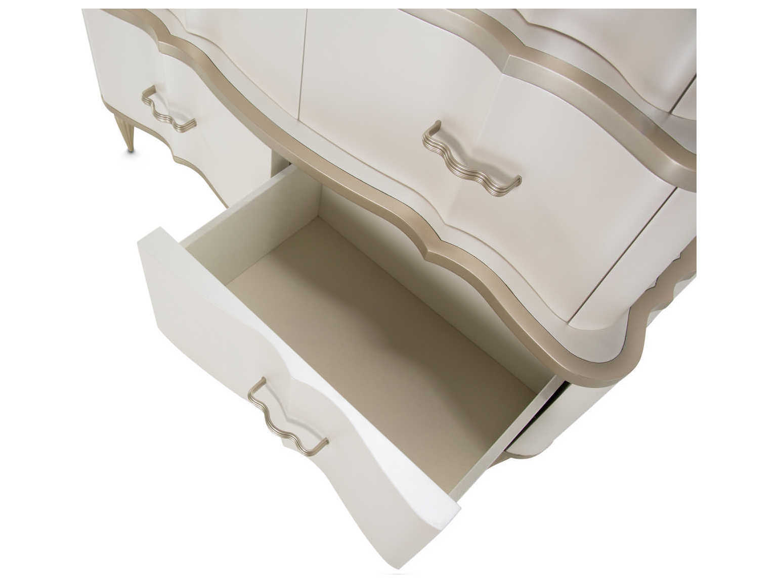 Luxecor Gilded White Poplar Wood Accent Chest