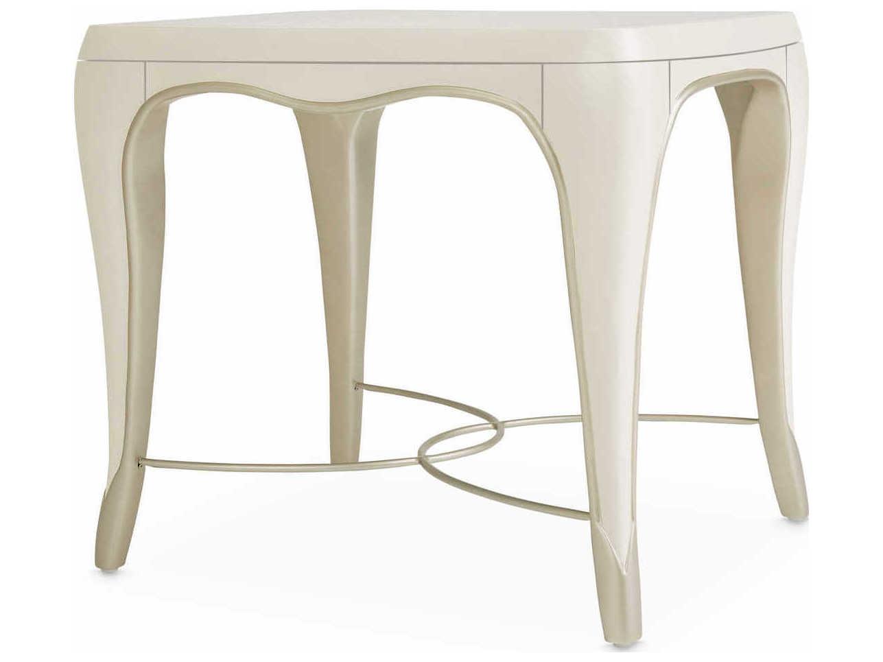 Michael Amini London Place Rectangular Wood Creamy Pearl End Table