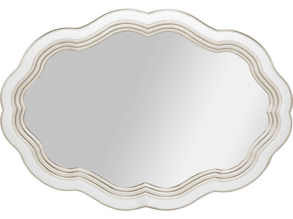 Michael Amini London Place Oval Creamy Pearl Wall Mirror