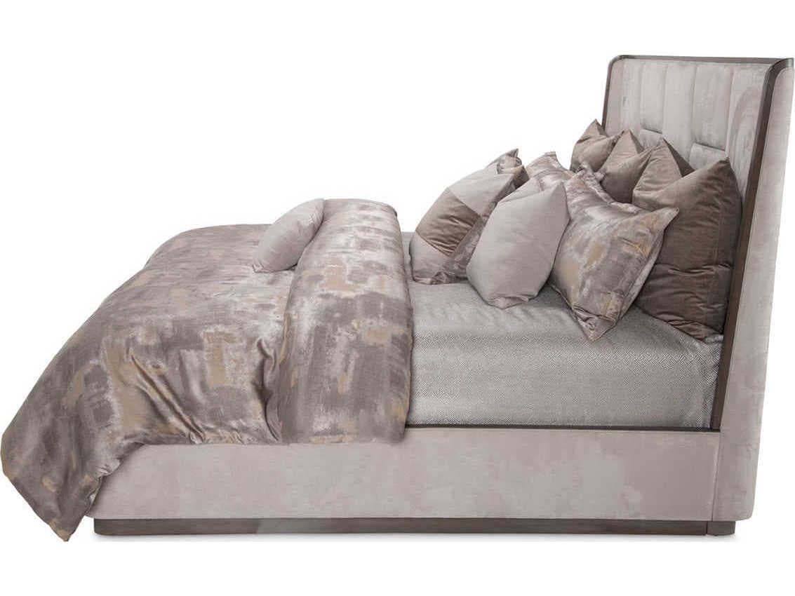 Michael Amini Roxbury Park Gray Ash Wood Queen Panel Bed