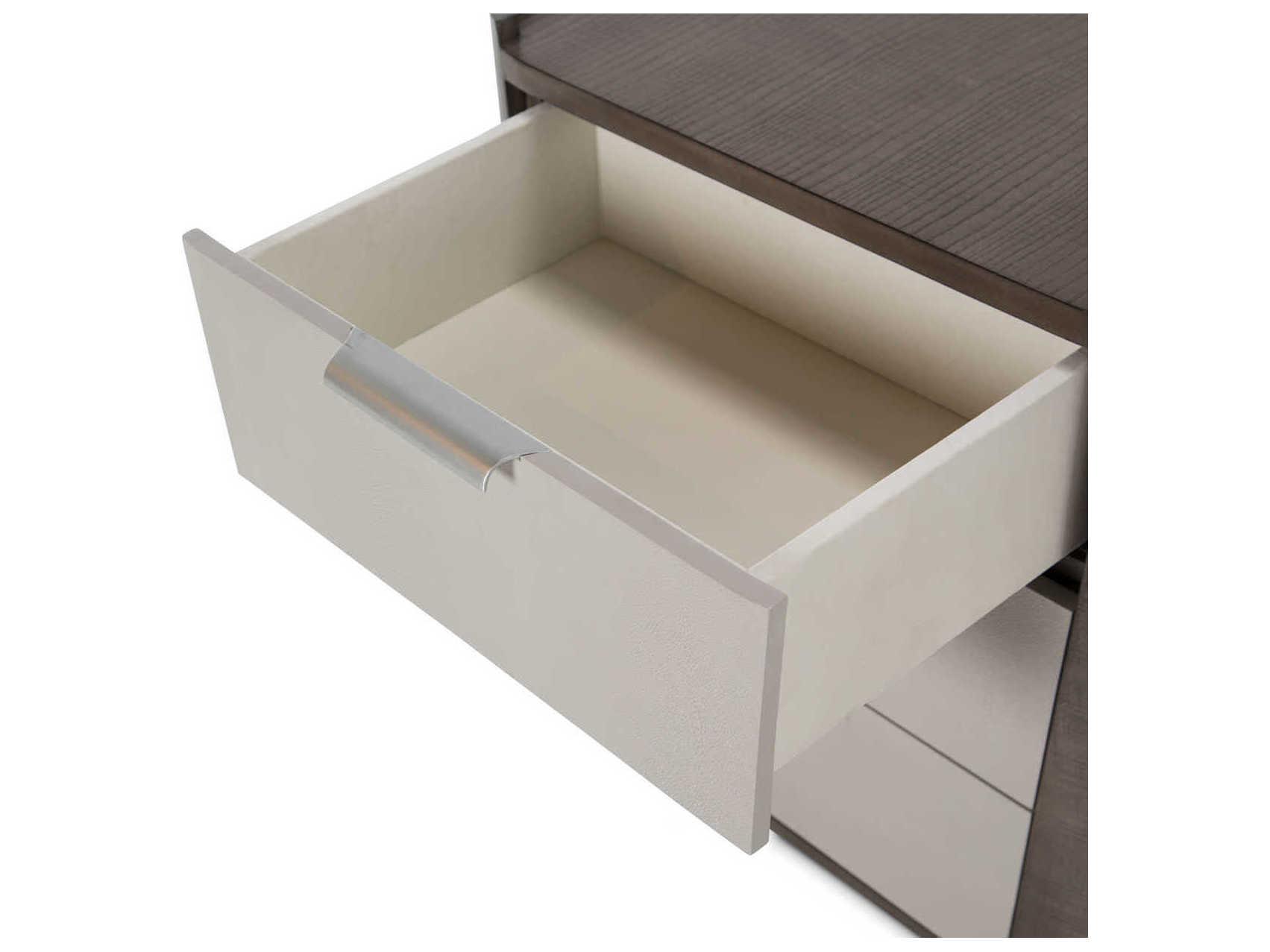 Michael Amini Roxbury Park 3-Drawers Gray Nightstand