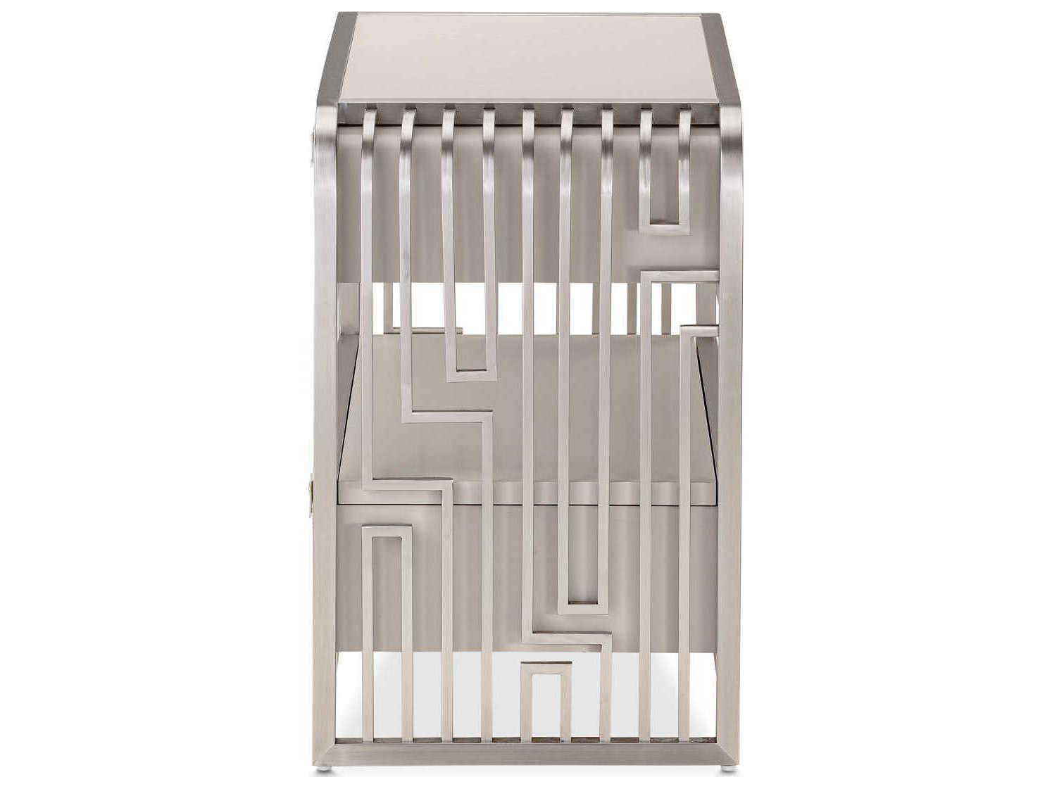 Michael Amini Roxbury Park 2-Drawers Gray Nightstand