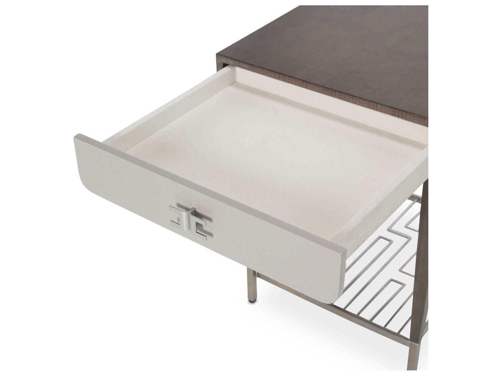 Michael Amini Roxbury Park Rectangular Wood Slate End Table