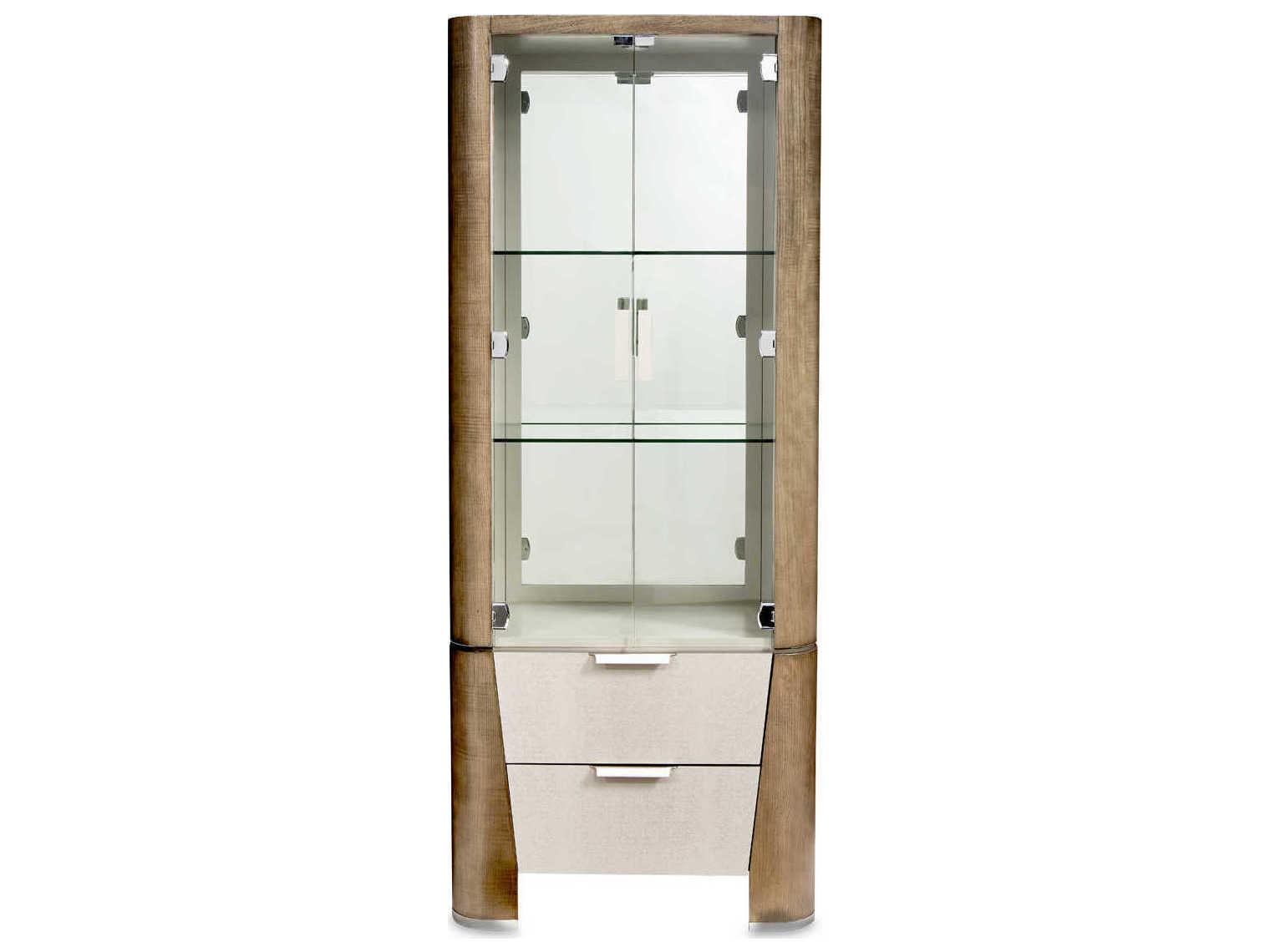 Michael Amini Roxbury Park Solid Wood Slate Display Cabinet