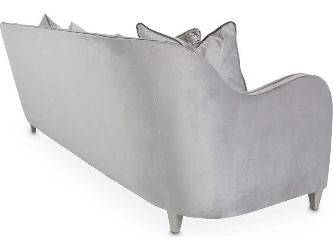 Michael Amini Roxbury Park Slate Gray Velvet Upholstered Sofa