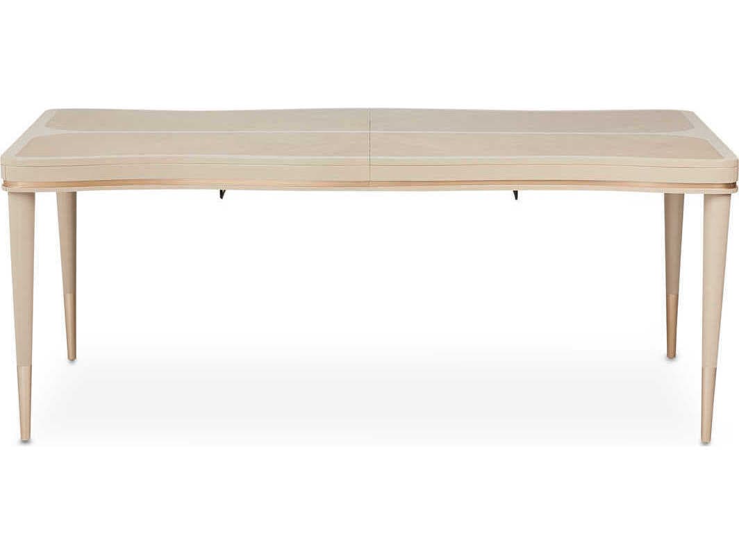 Michael Amini Malibu Crest Rectangular Wood Blush Dining Table