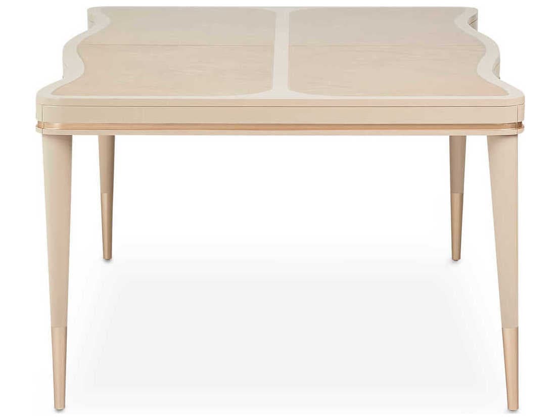 Michael Amini Malibu Crest Rectangular Wood Blush Dining Table
