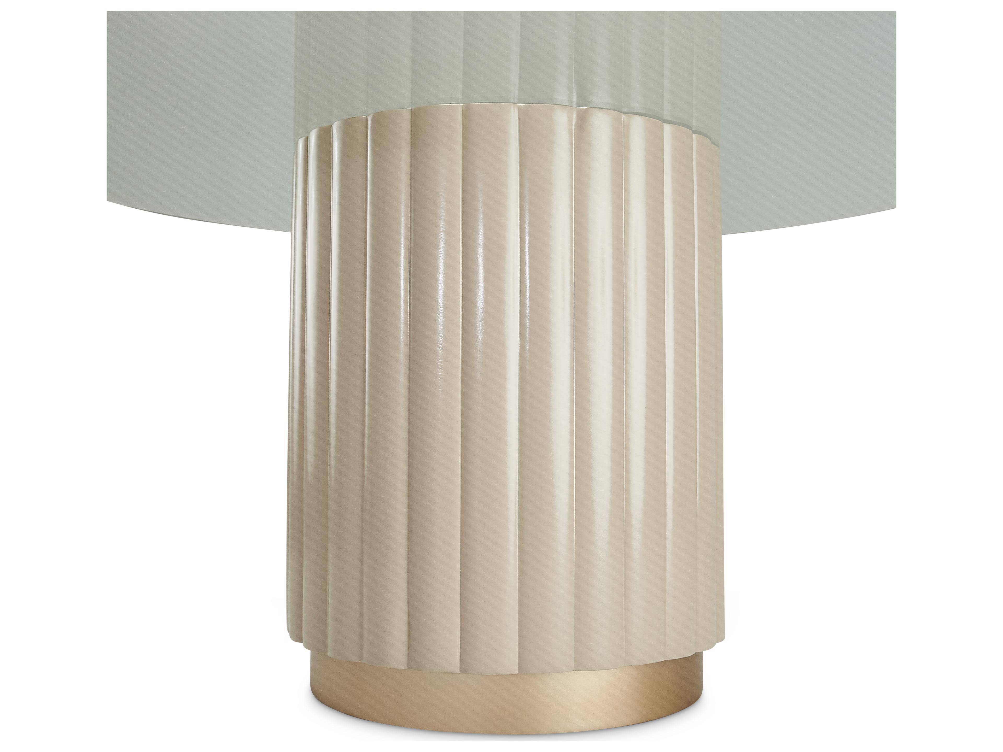 Michael Amini Malibu Crest Round Glass Dining Table