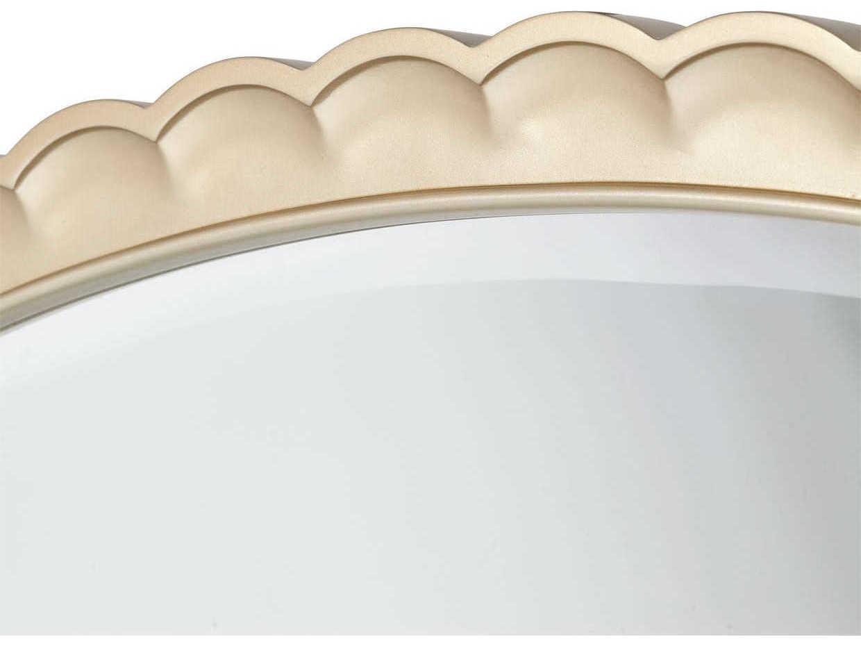 Luxecor Gilded Oval Chardonnay Wall Mirror