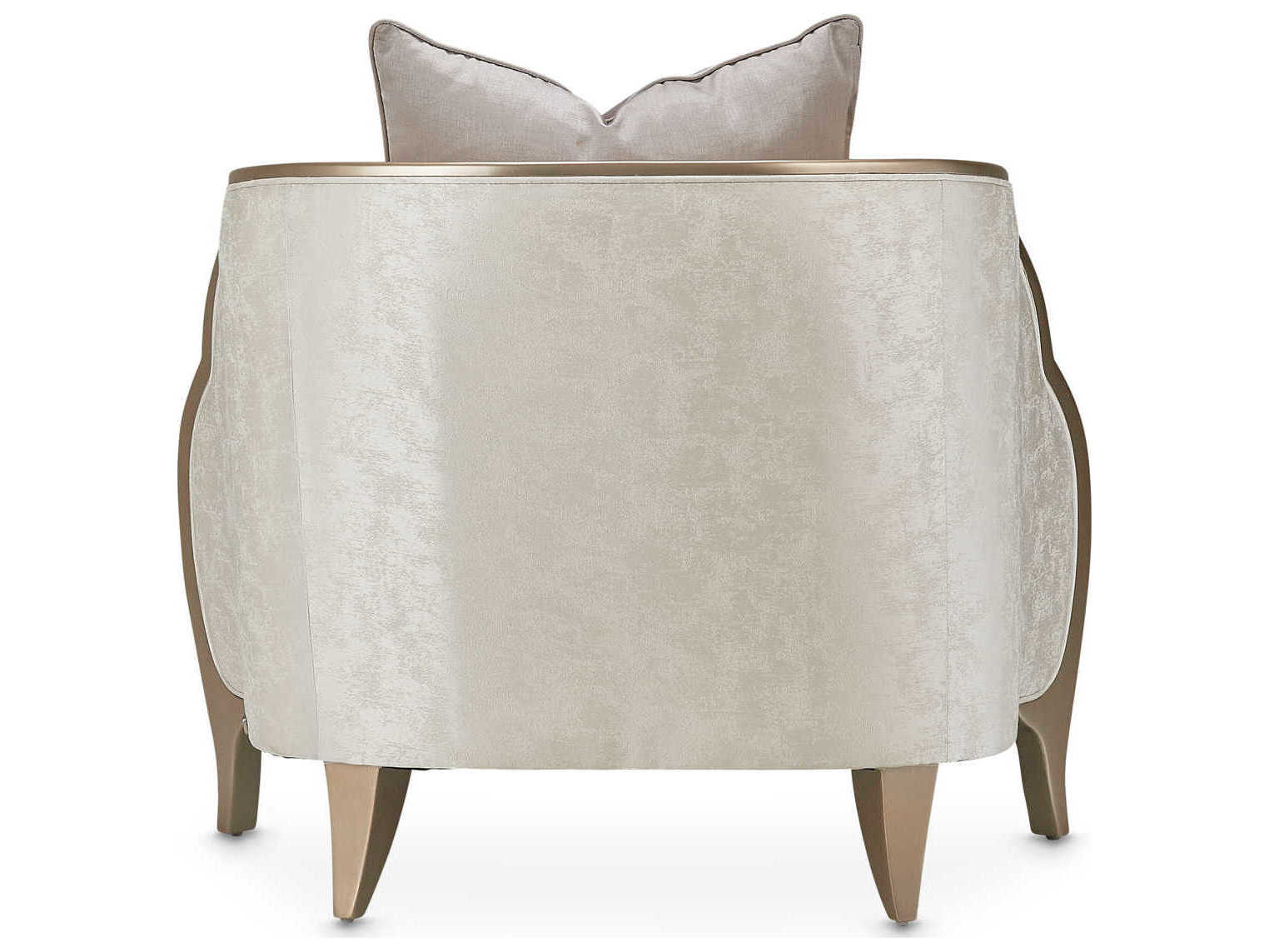 Luxecor Gilded White Fabric Accent Chair