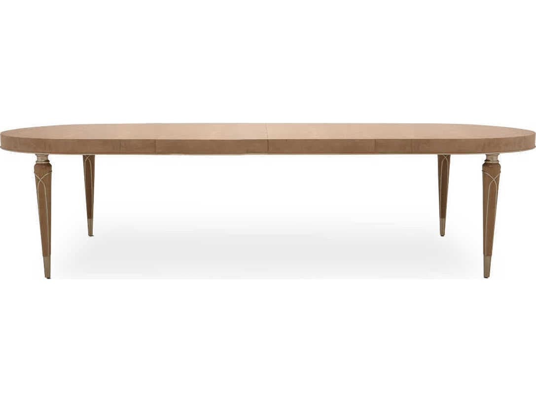 Michael Amini Villa Cherie Caramel Oval Wood Dining Table