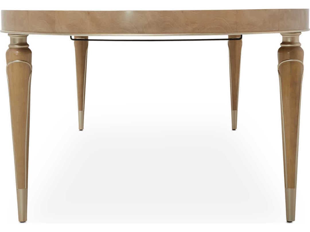 Michael Amini Villa Cherie Caramel Oval Wood Dining Table
