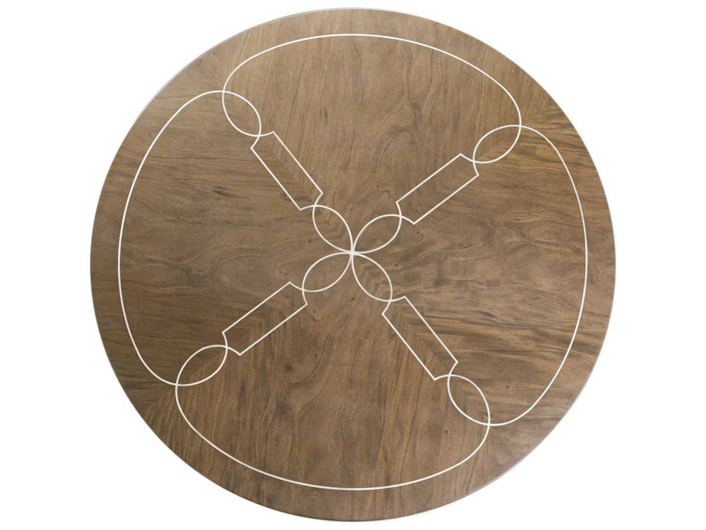 Michael Amini Villa Cherie Hazelnut Round Wood Dining Table
