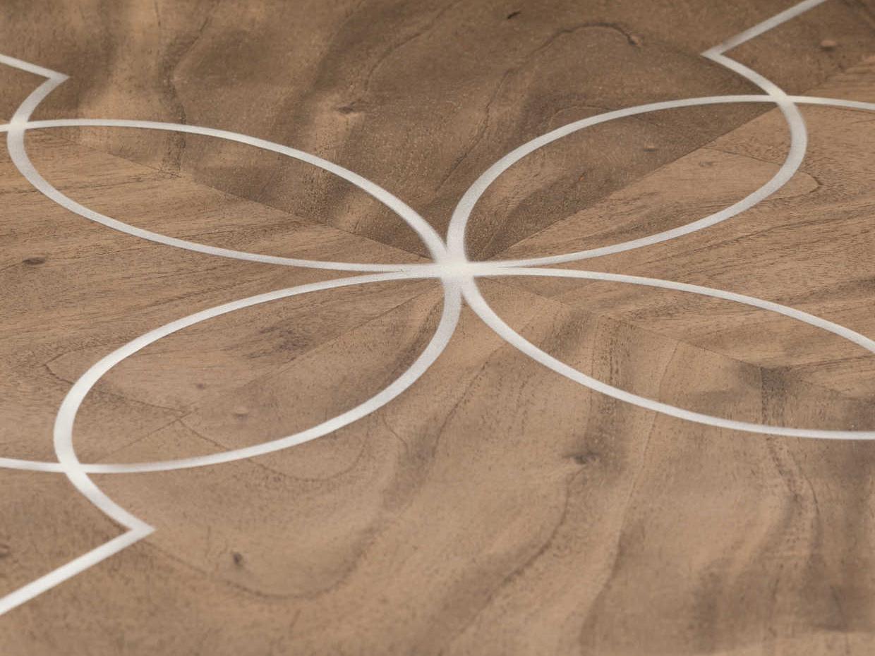 Michael Amini Villa Cherie Hazelnut Round Wood Dining Table