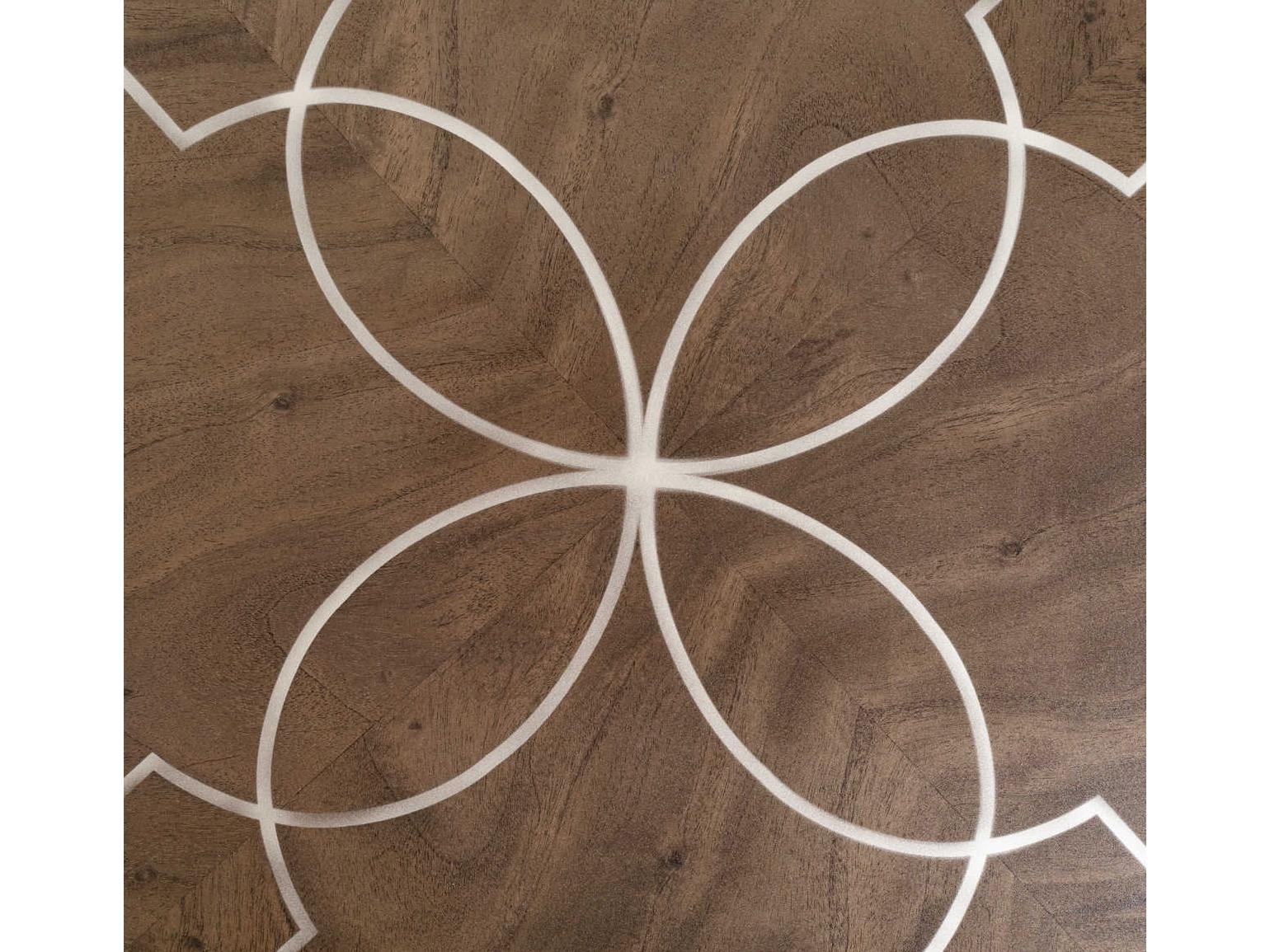 Michael Amini Villa Cherie Hazelnut Round Wood Dining Table