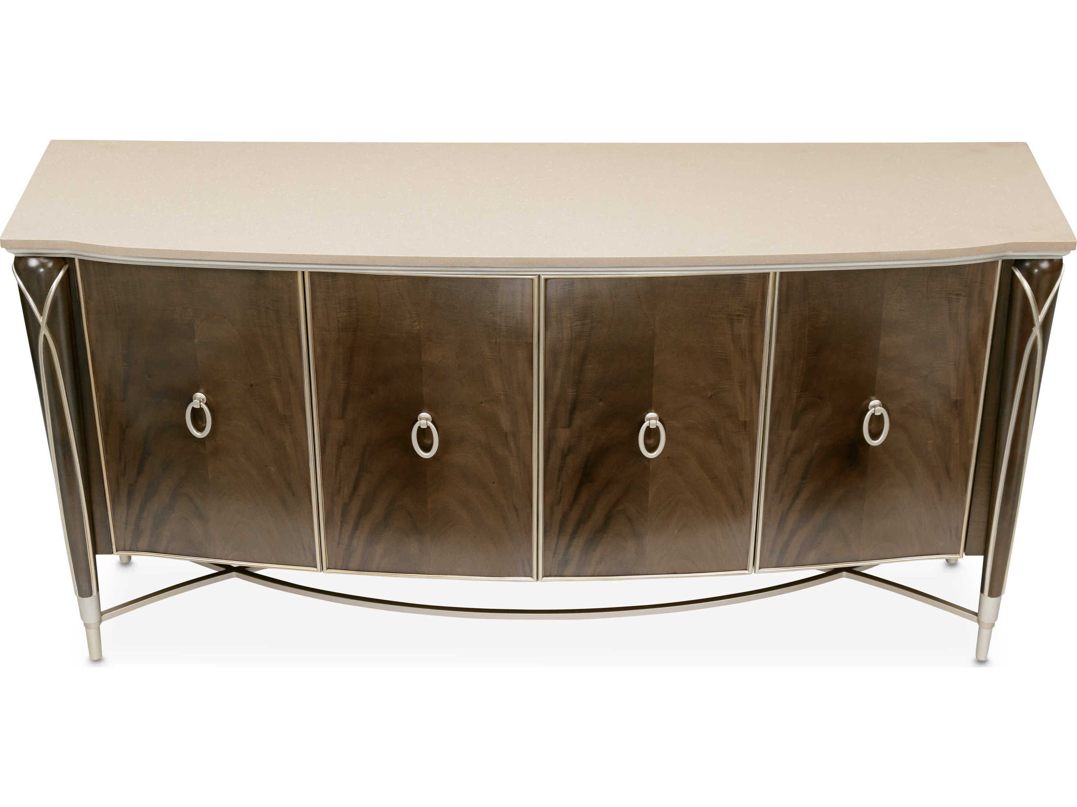 Michael Amini Villa Cherie Hazelnut 74" Birch Wood Sideboard