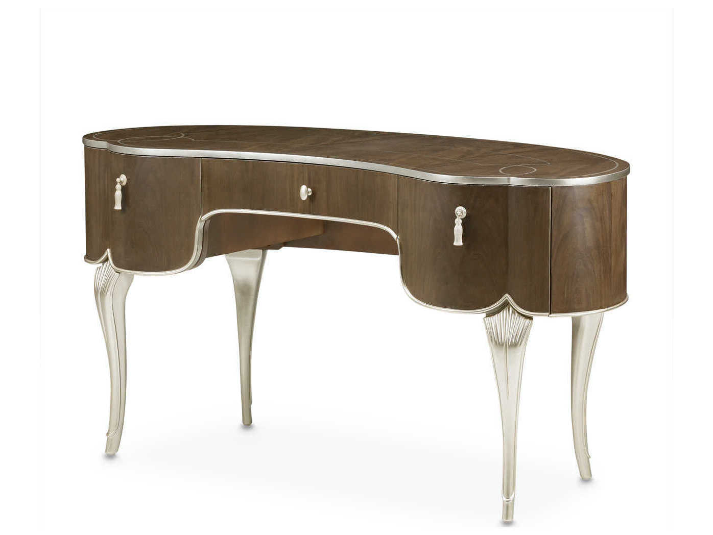 Michael Amini Villa Cherie Hazelnut Birch Wood Vanity Table