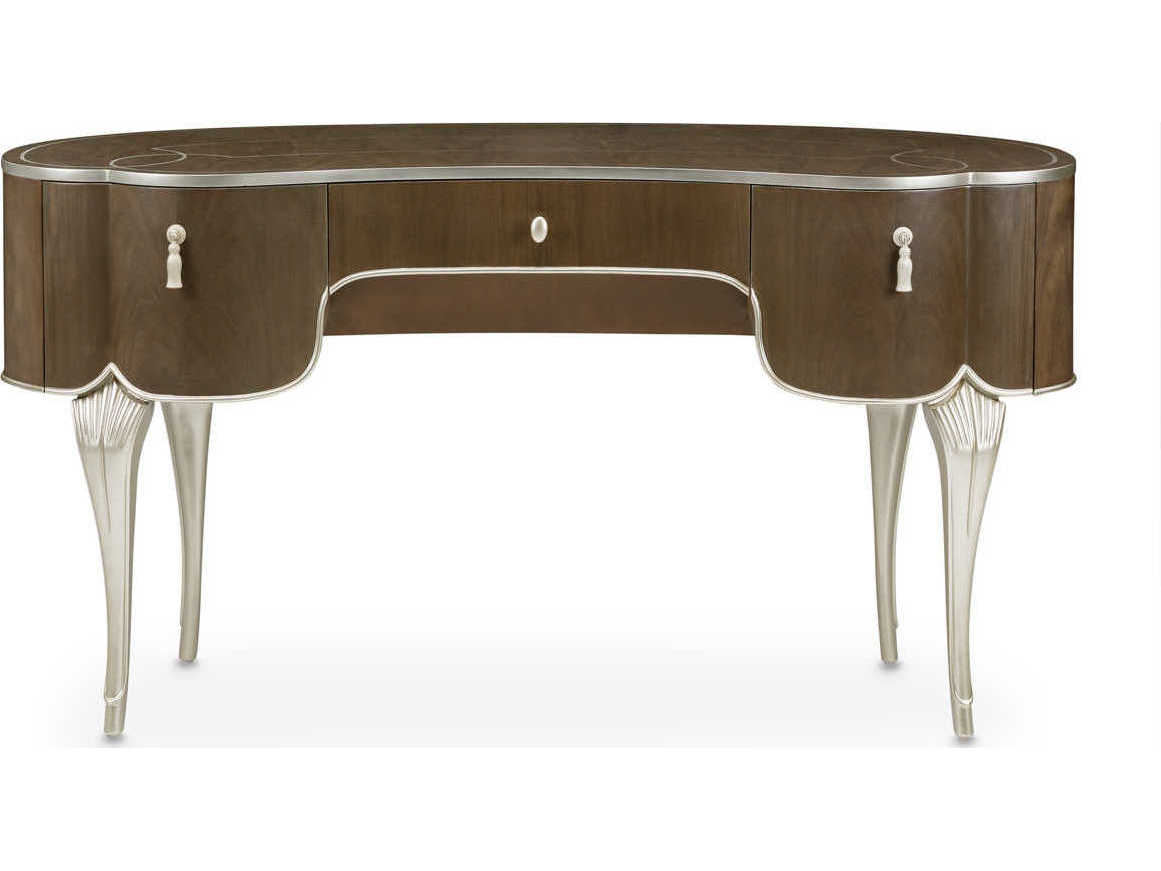 Michael Amini Villa Cherie Hazelnut Birch Wood Vanity Table