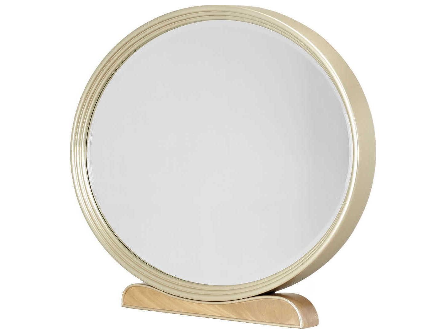 Michael Amini Villa Cherie Caramel Chardonnay Oval Dresser Mirror