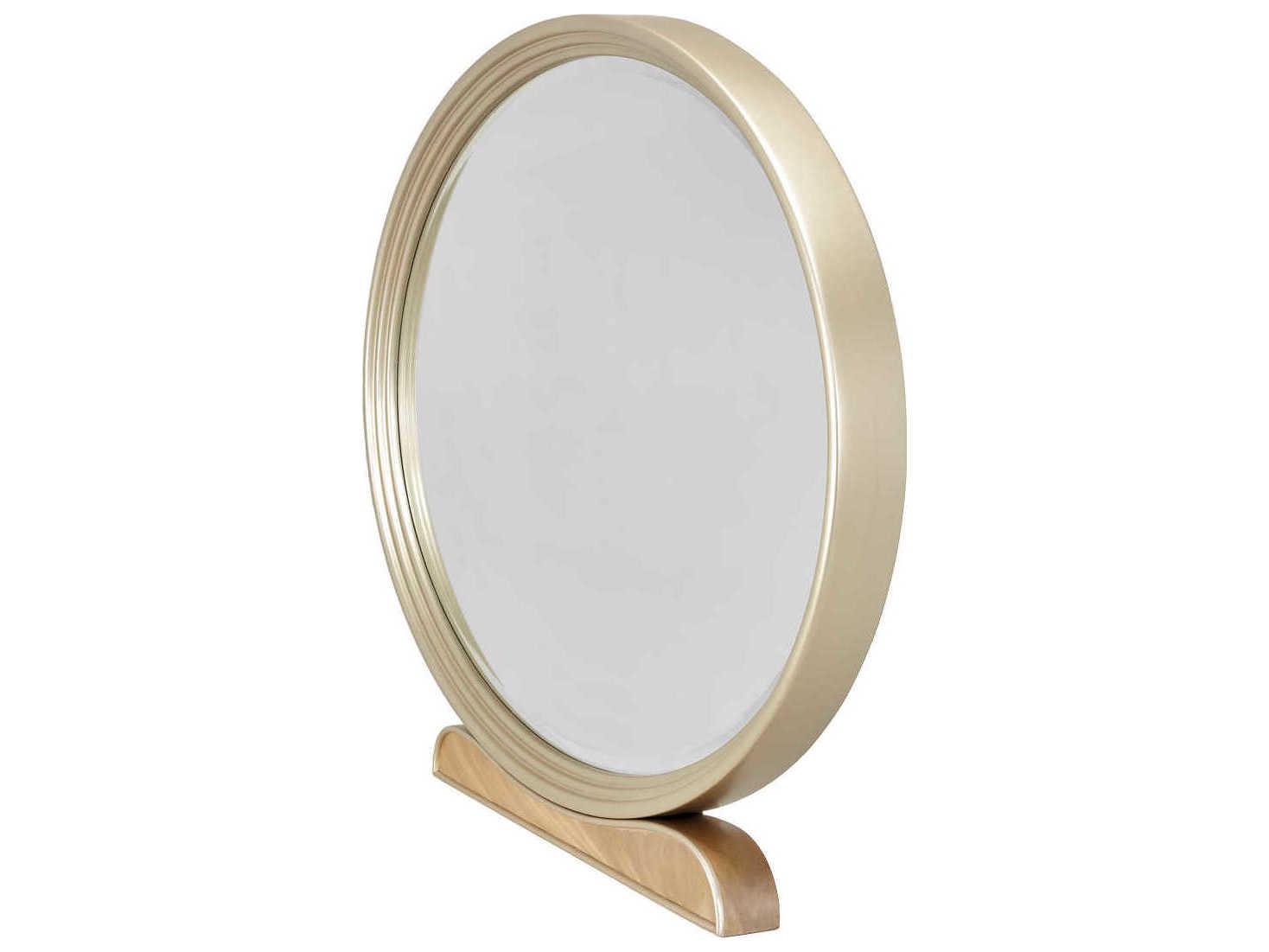 Michael Amini Villa Cherie Caramel Chardonnay Oval Dresser Mirror