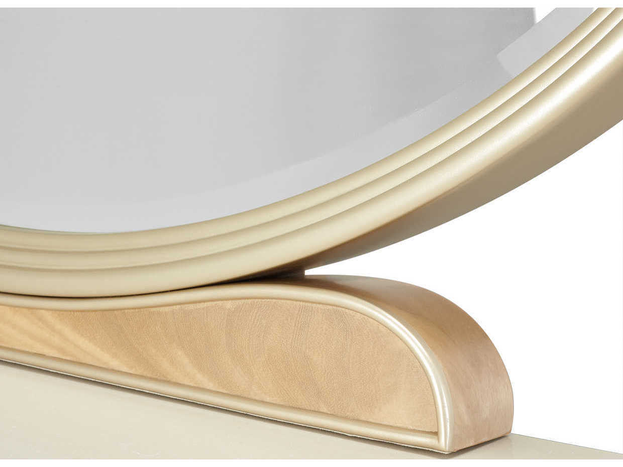 Michael Amini Villa Cherie Caramel Chardonnay Oval Dresser Mirror