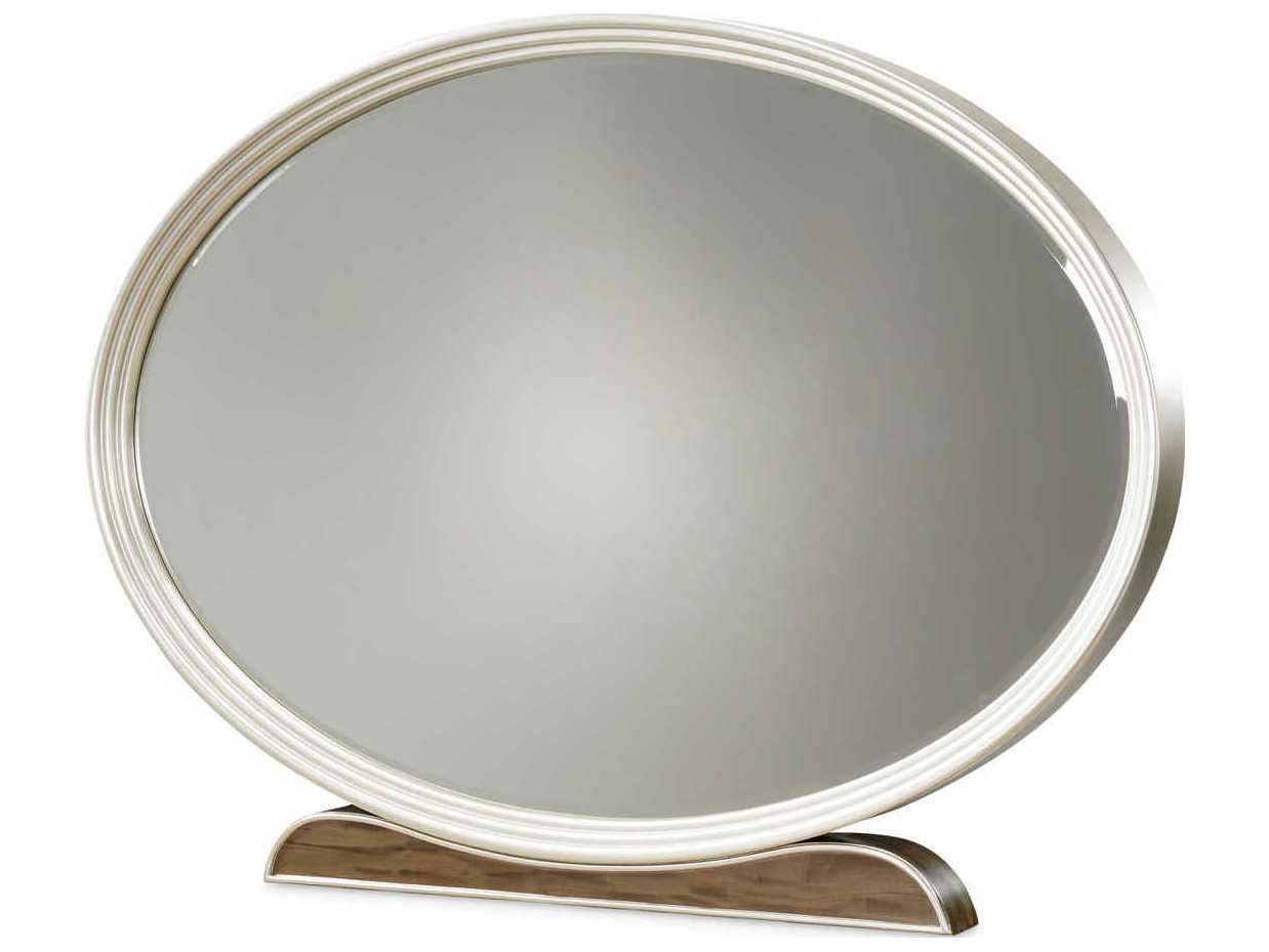 Michael Amini Villa Cherie Hazelnut Oval Dresser Mirror